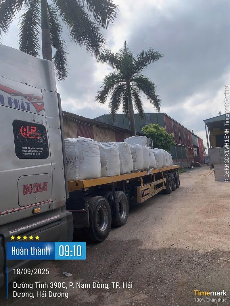 Vận tải bao bột đá đảm bảo chất lượng, an toàn  Vận tải bao bột đá đảm bảo chất lượng, an toàn